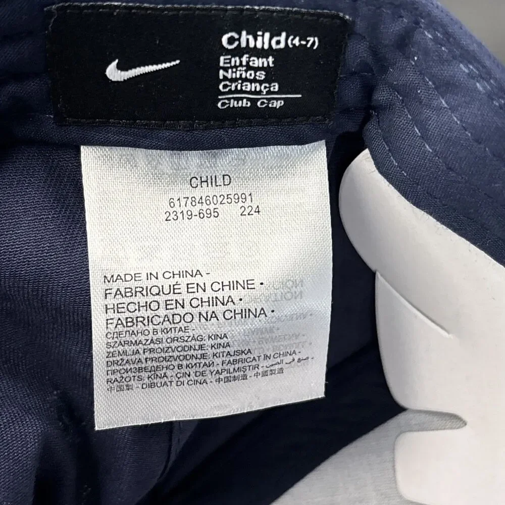 Nike Little Kids Club Cup 4-7 Navy Blue Ajustable Hat NEW